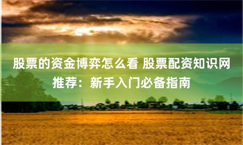 股票的资金博弈怎么看 股票配资知识网推荐：新手入门必备指南
