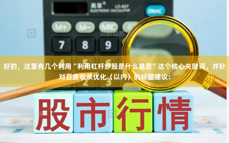 好的，这里有几个利用“利用杠杆炒股是什么意思”这个核心关键词，并针对百度收录优化（以内）的标题建议：